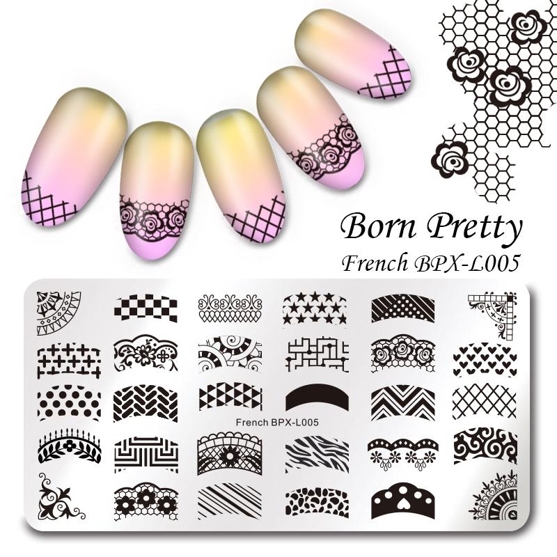 Пластина для стемпинга Born Pretty French L005