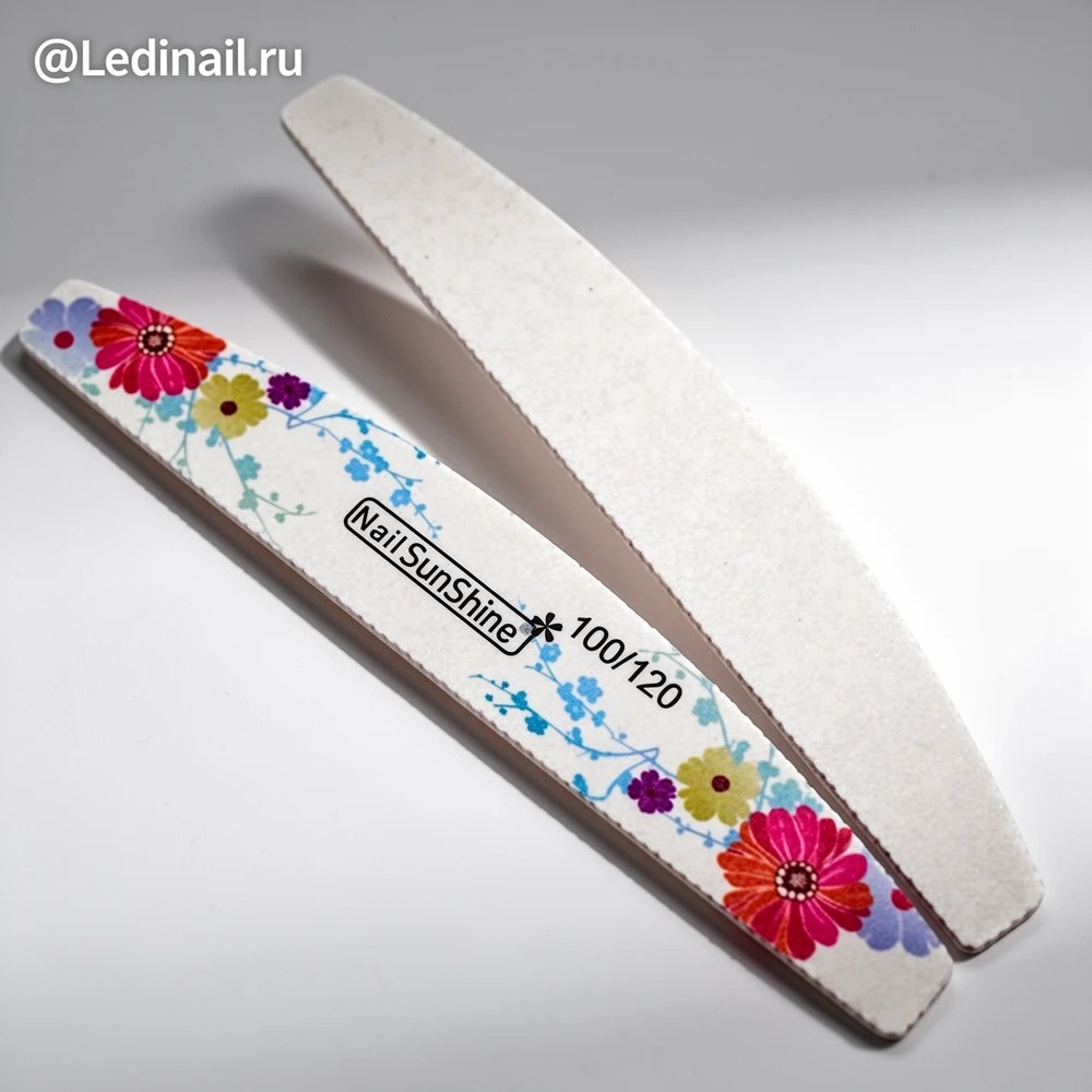 Пилка лодочка №6 Nail SunShine с рисунком 100/120