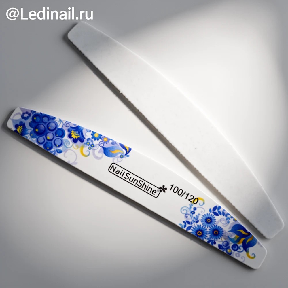 Пилка лодочка №5 Nail SunShine с рисунком 100/120