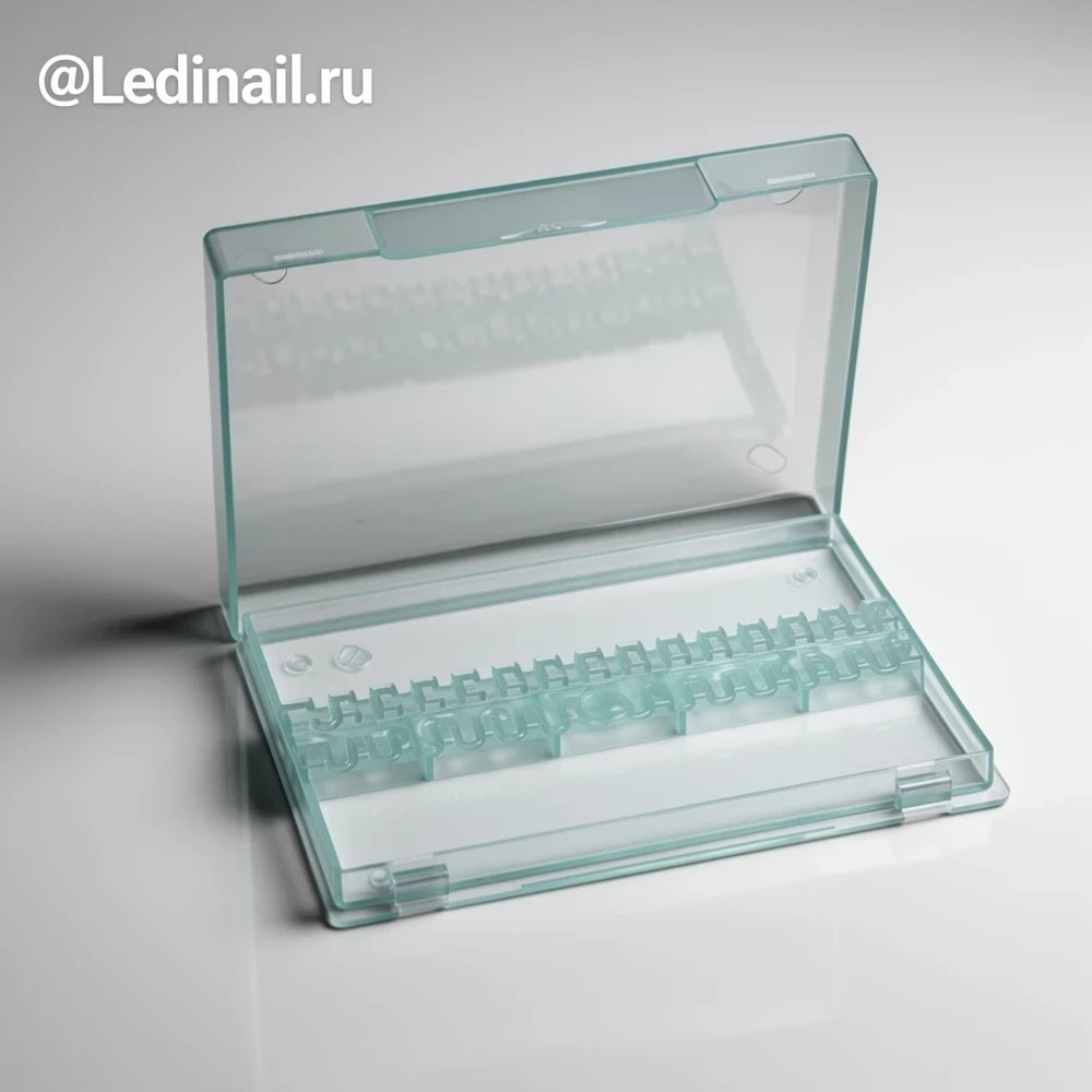 Пенал для фрез зеленый на 14 мест