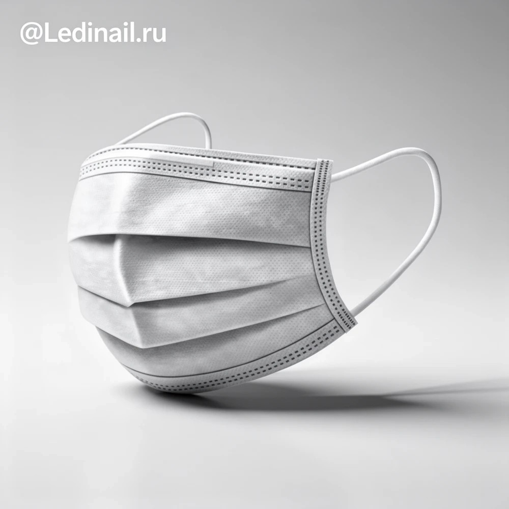 Маска трехслойная 50 шт белая