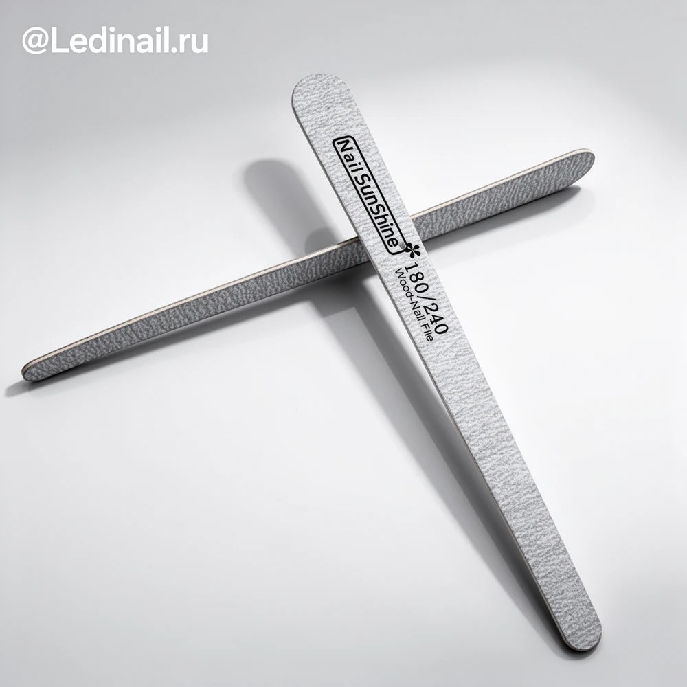 Пилка SunShine тонкая капелька 180/240 серая (50 штук)