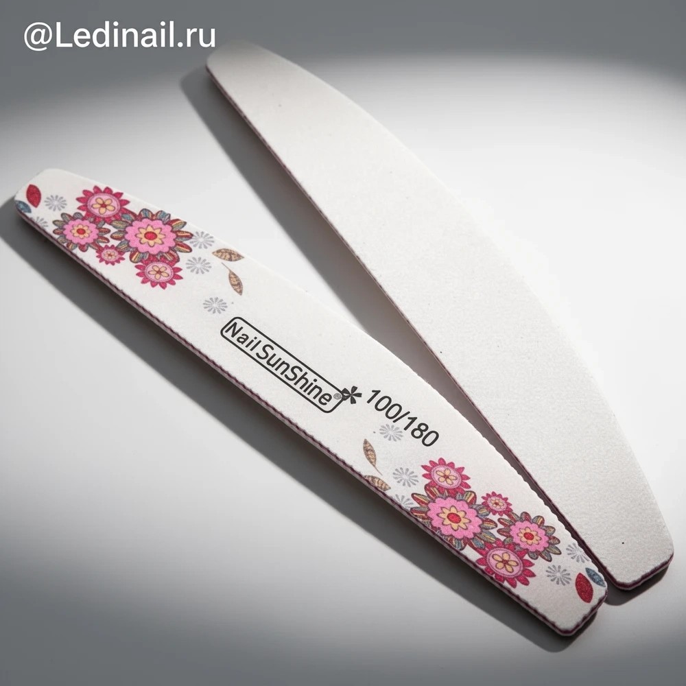 Пилка лодочка №3 Nail SunShine с рисунком 100/180