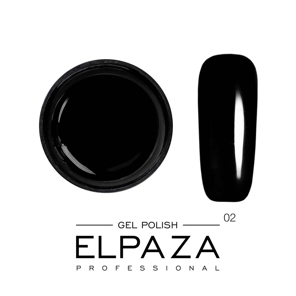 Гель краска Elpaza №02 Чёрная