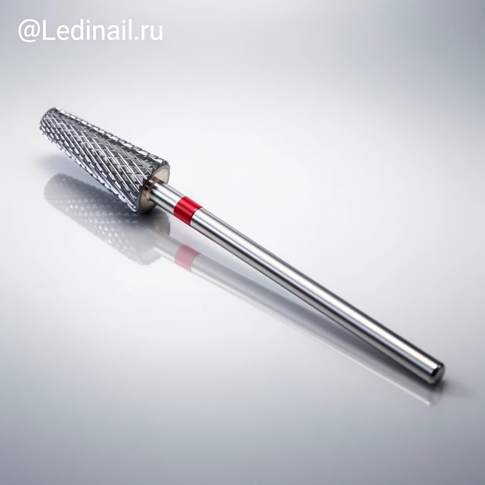 Твердосплавная Фреза для маникюра 303 101 красная - для снятия гель-лака, кутикулы и педикюра