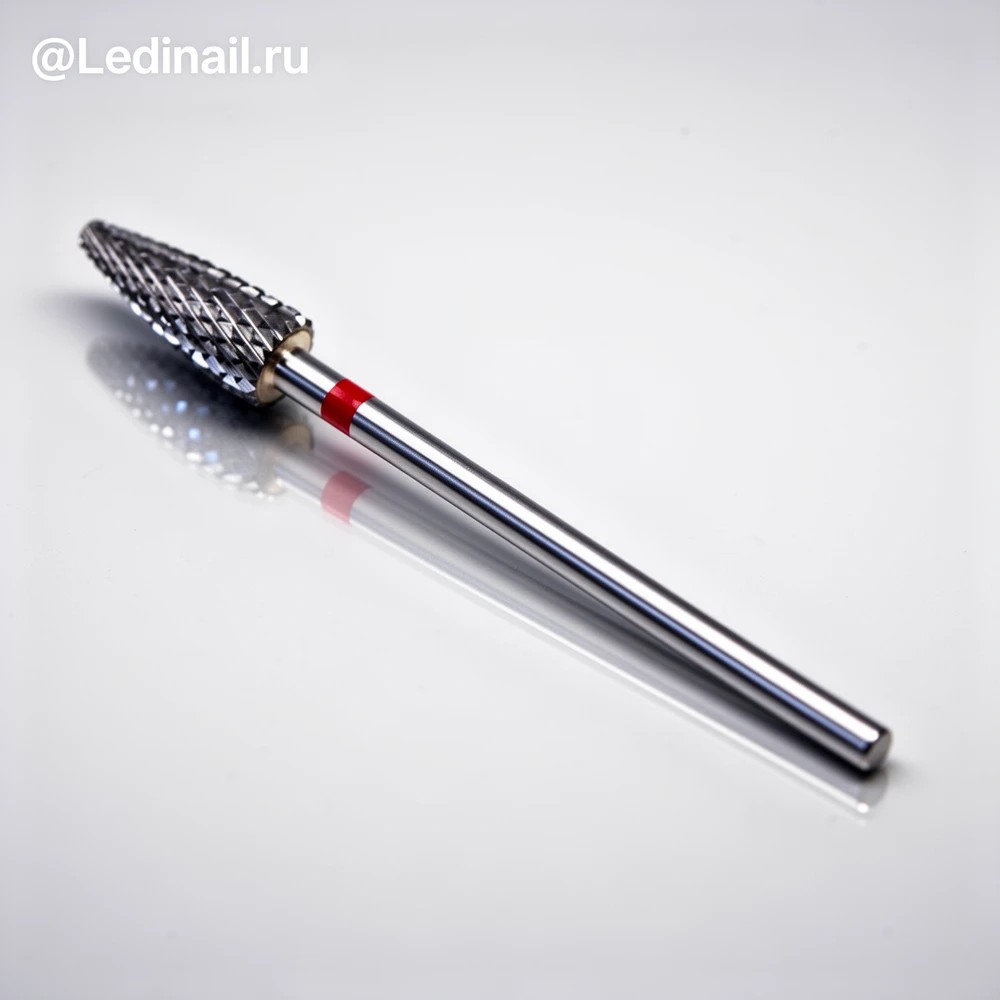 Фреза для маникюра 302 001 твердосплавная красная для снятия гель-лака