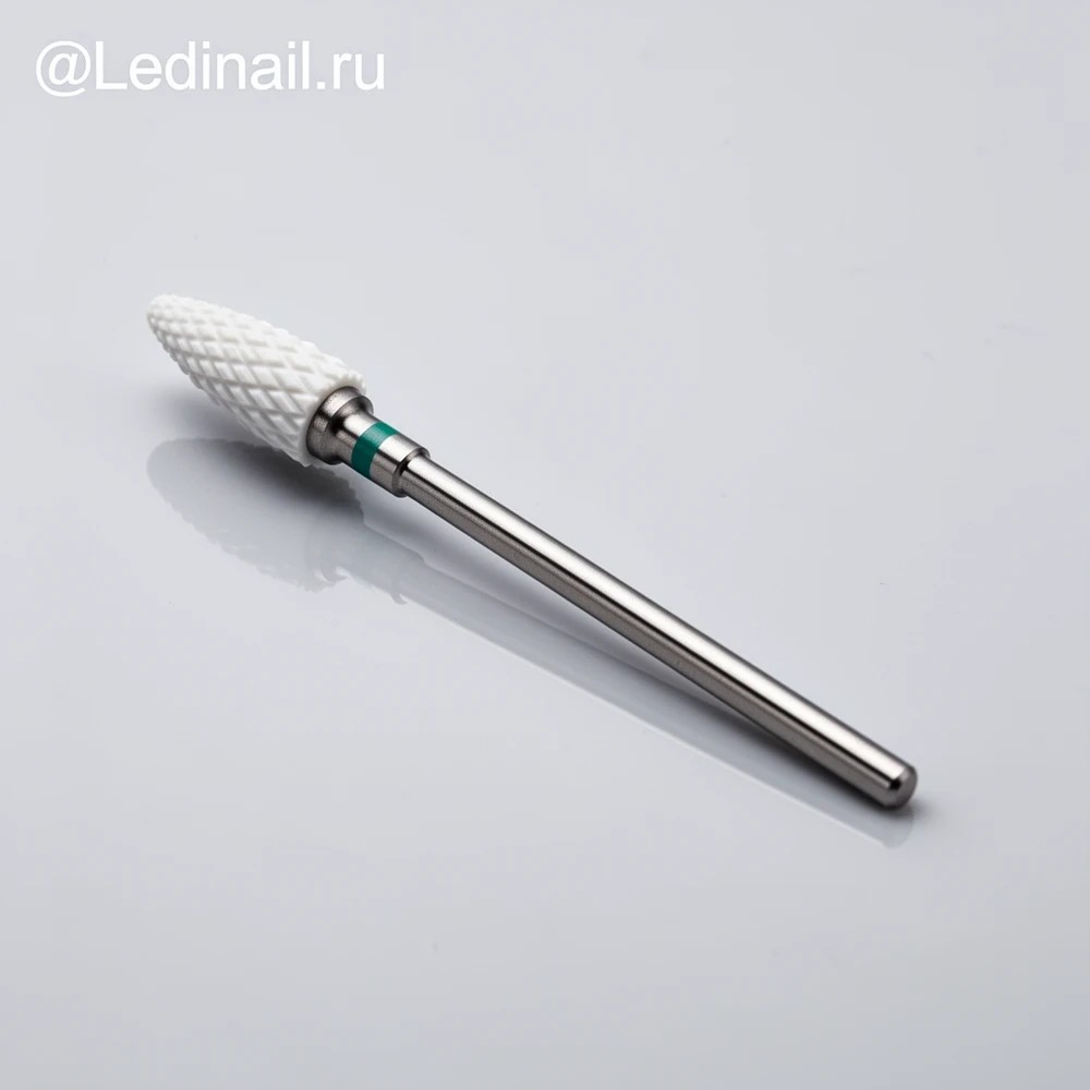 Фреза керамическая кукуруза (зелёная) для маникюра и педикюра, грубая обработка кожи и ногтей