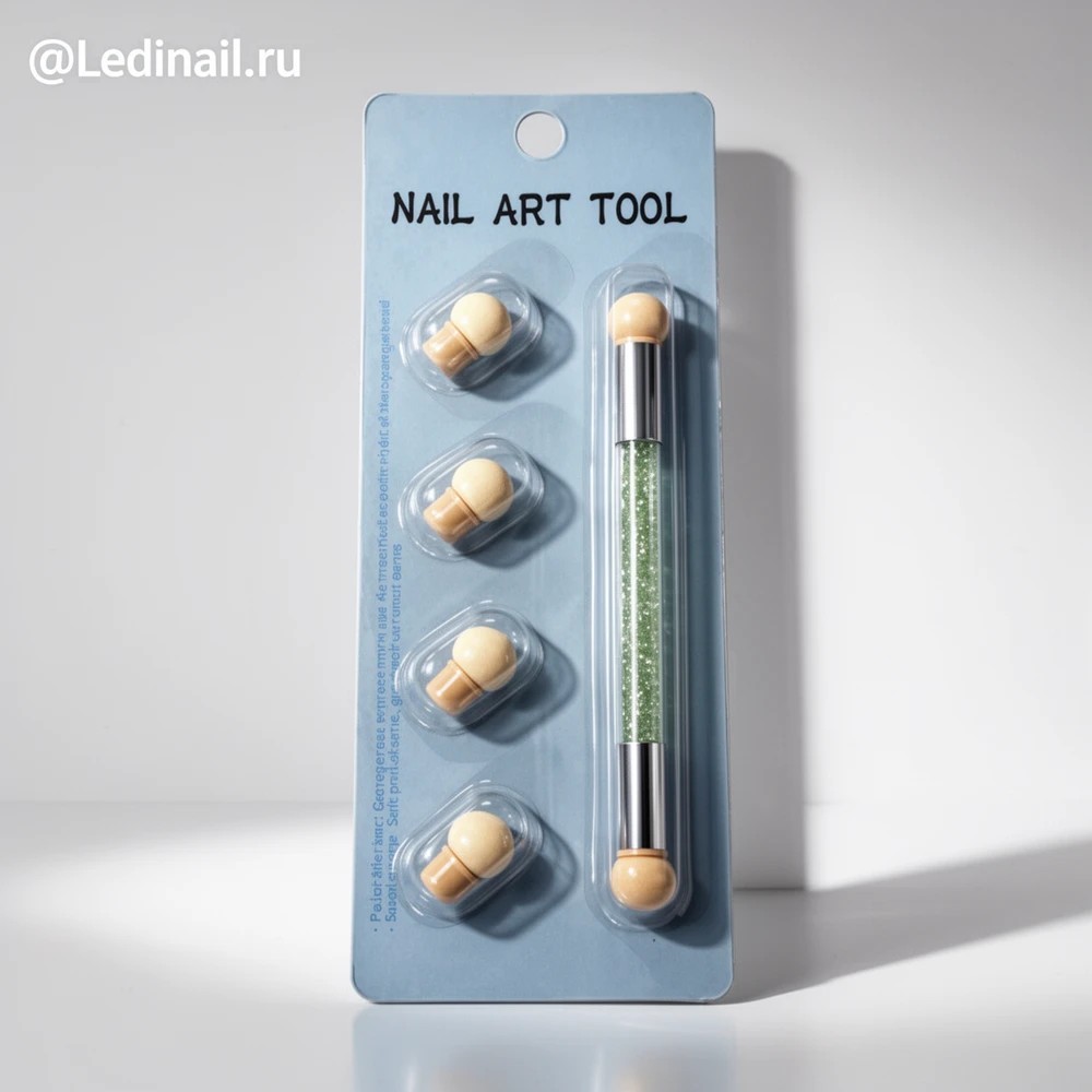 Аэропуффинг-аппликатор для градиента с зелеными кристалами