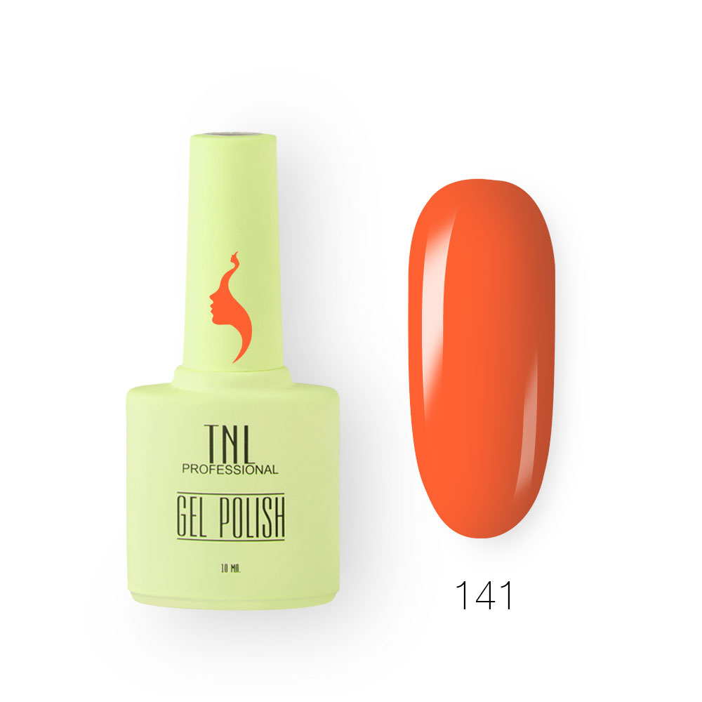 Гель-лак TNL 8 Чувств №141 - оранжевая глазурь